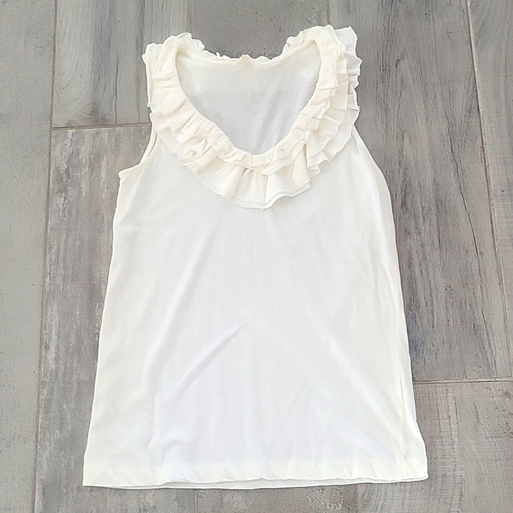 J crew cream color  sleeveless Shirt size xs 209